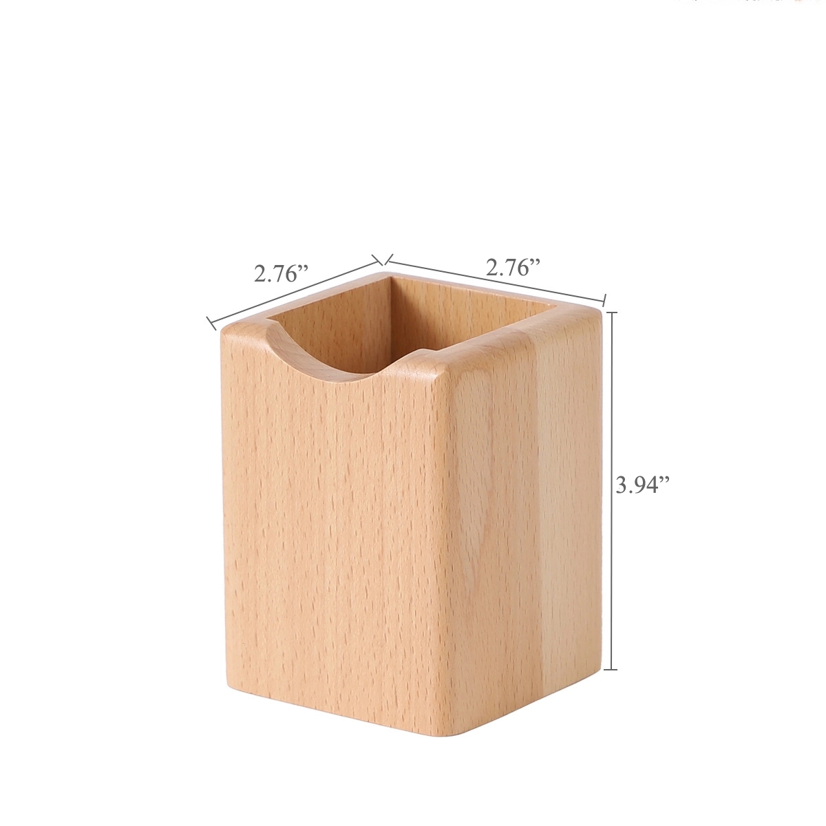 Natural Beech Wood Pen Holder 4