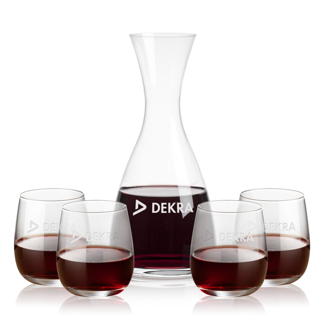 Barham Carafe & Crestview Stemless Wine 2