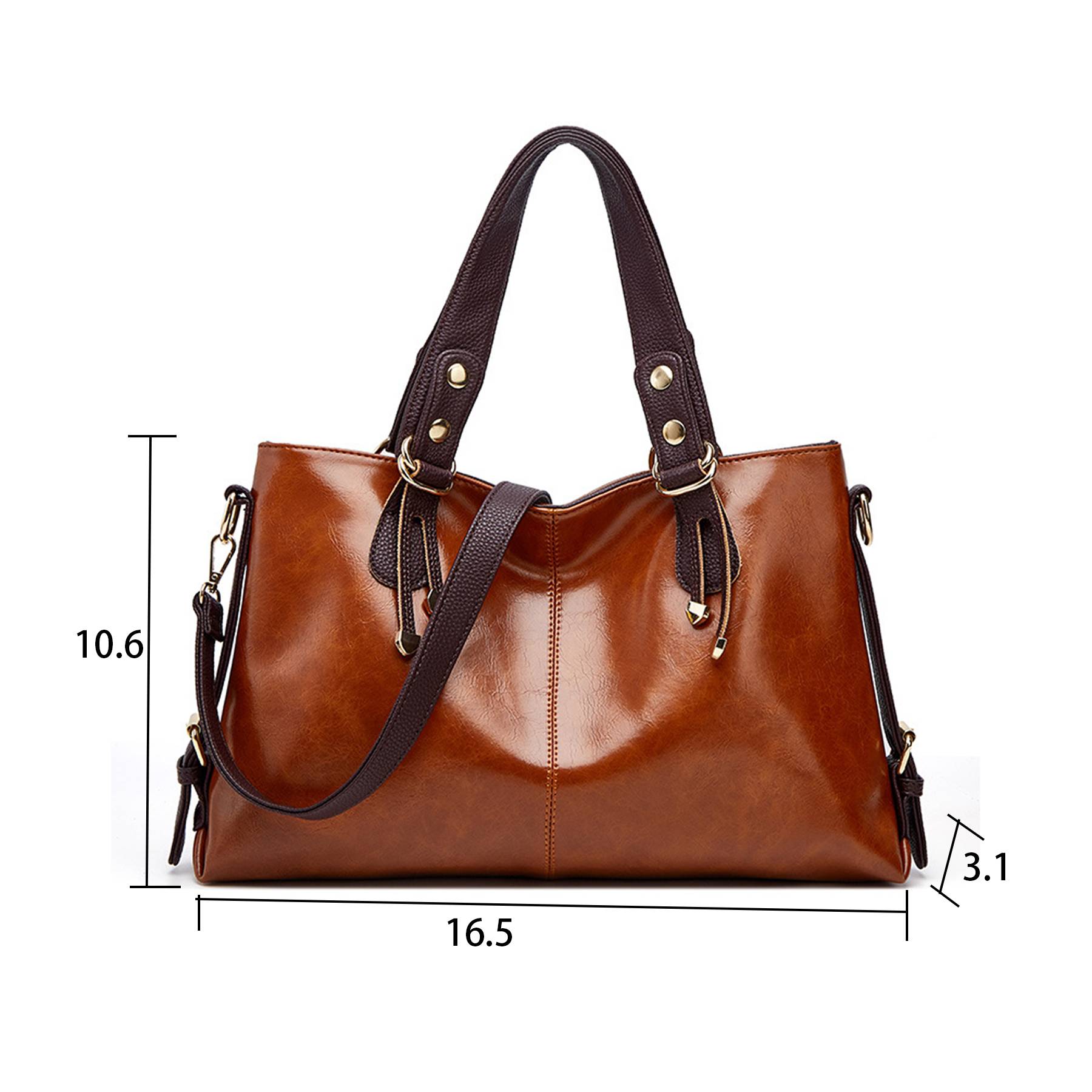 PU Large Capacity Tote Crossbody Bag 3