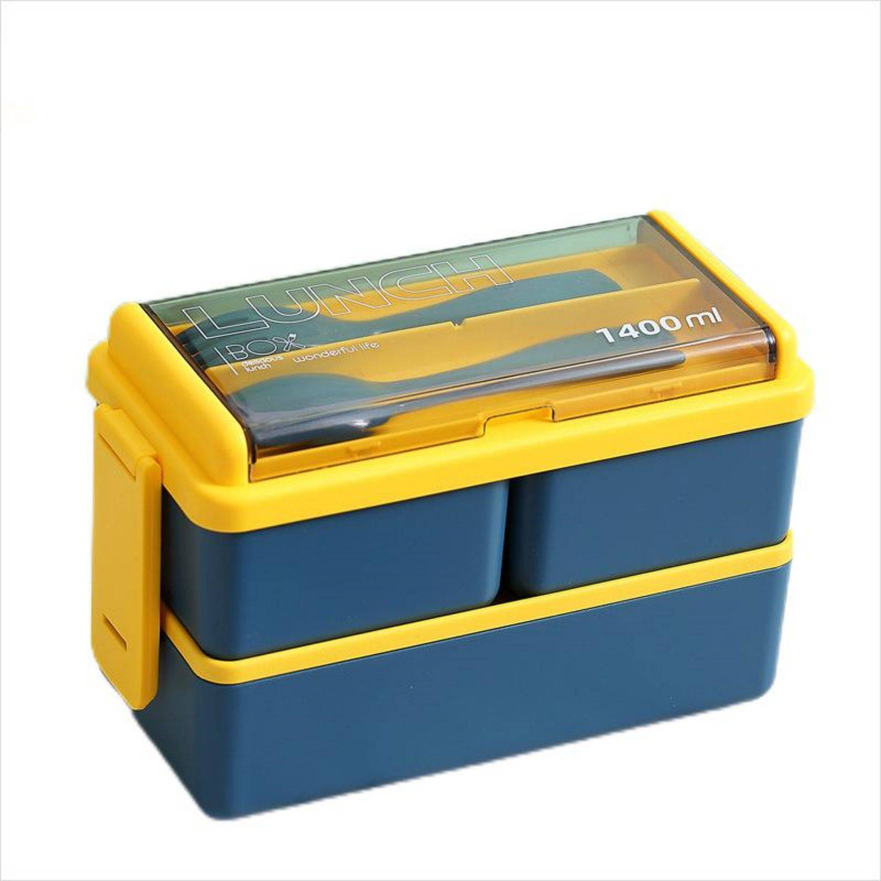 Fashionable double-layer plastic lunch box 3