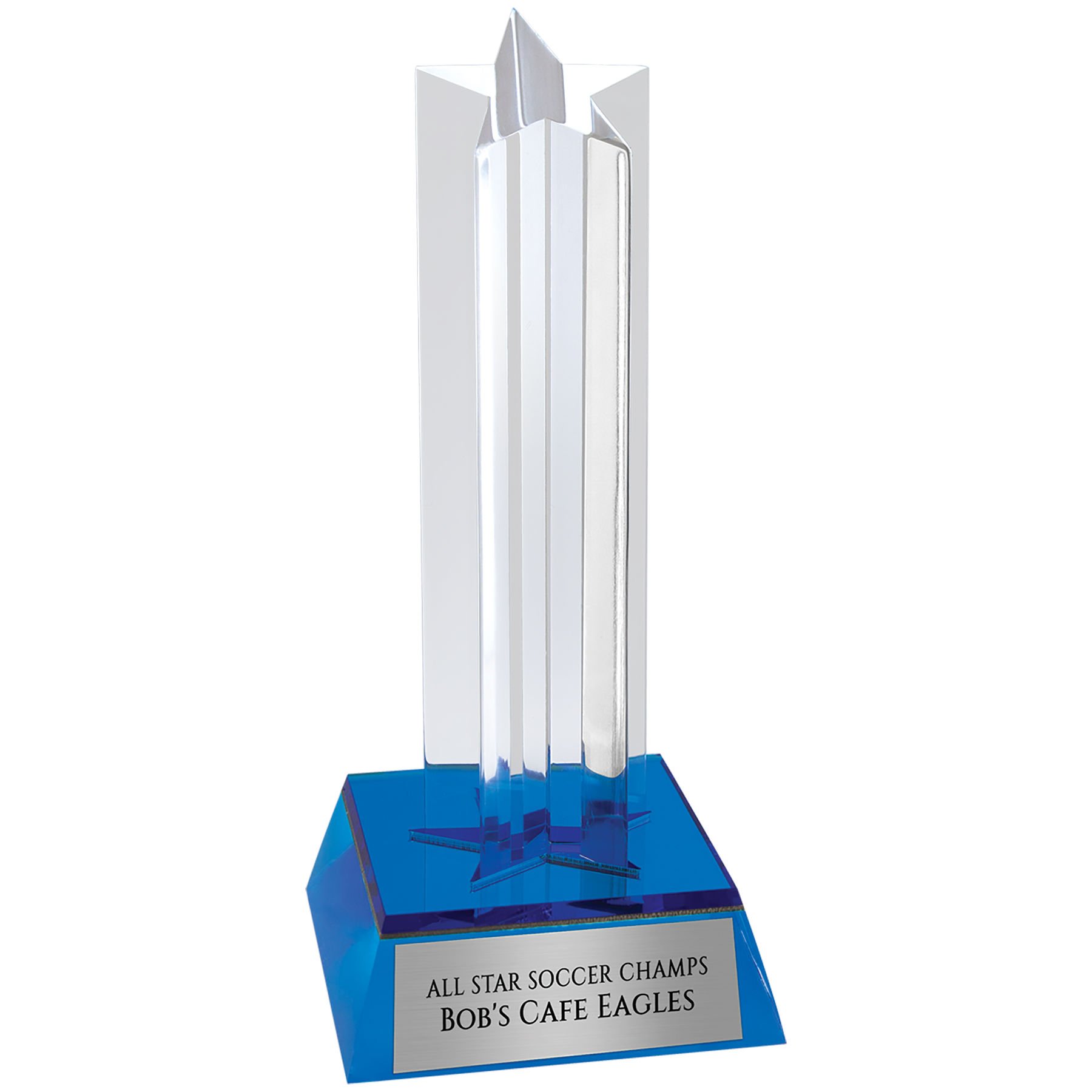 6.75" Blue Star Column Acrylic Award
