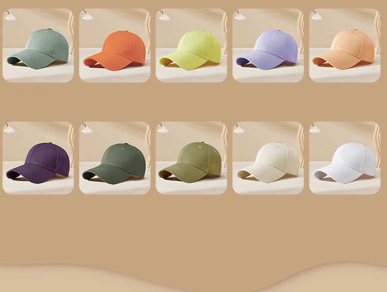Six Panel Style Cotton Baseball Caps 12