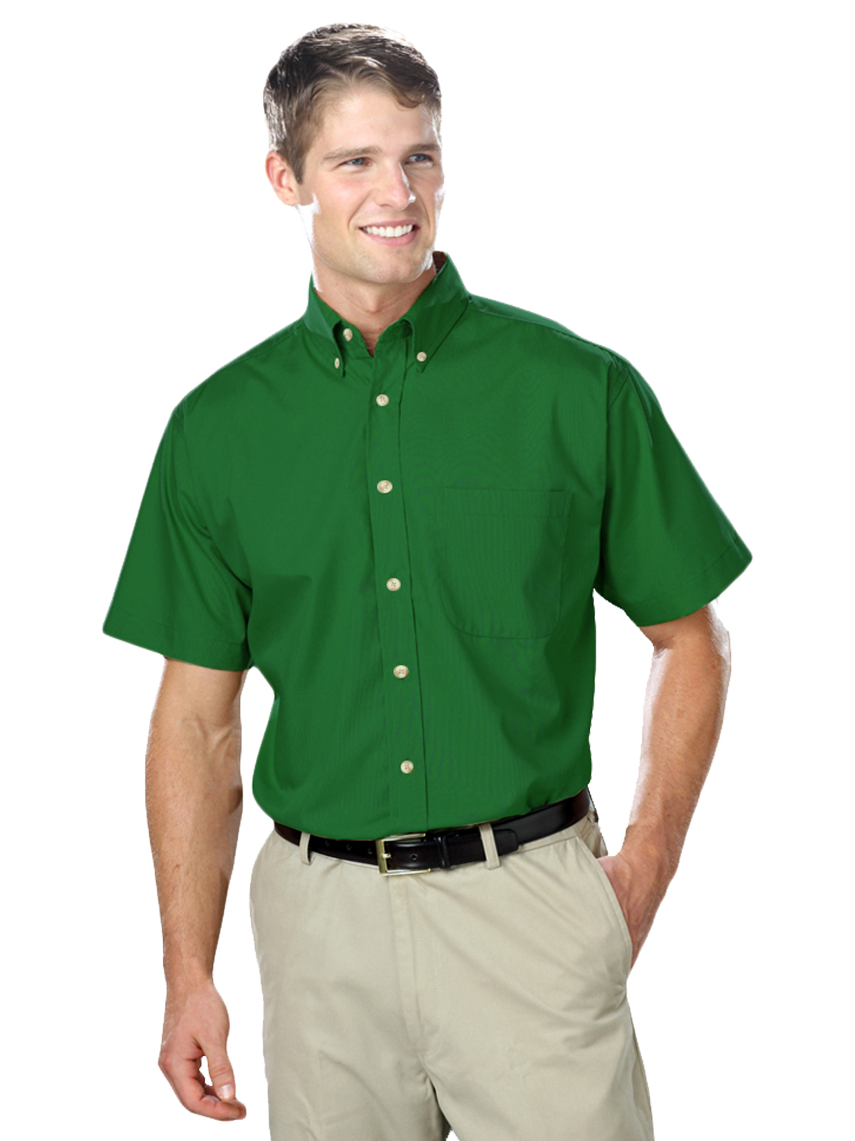Blue Generation - Men's 1-Pocket Short Sleeve Superblend Poplin Shirt 9