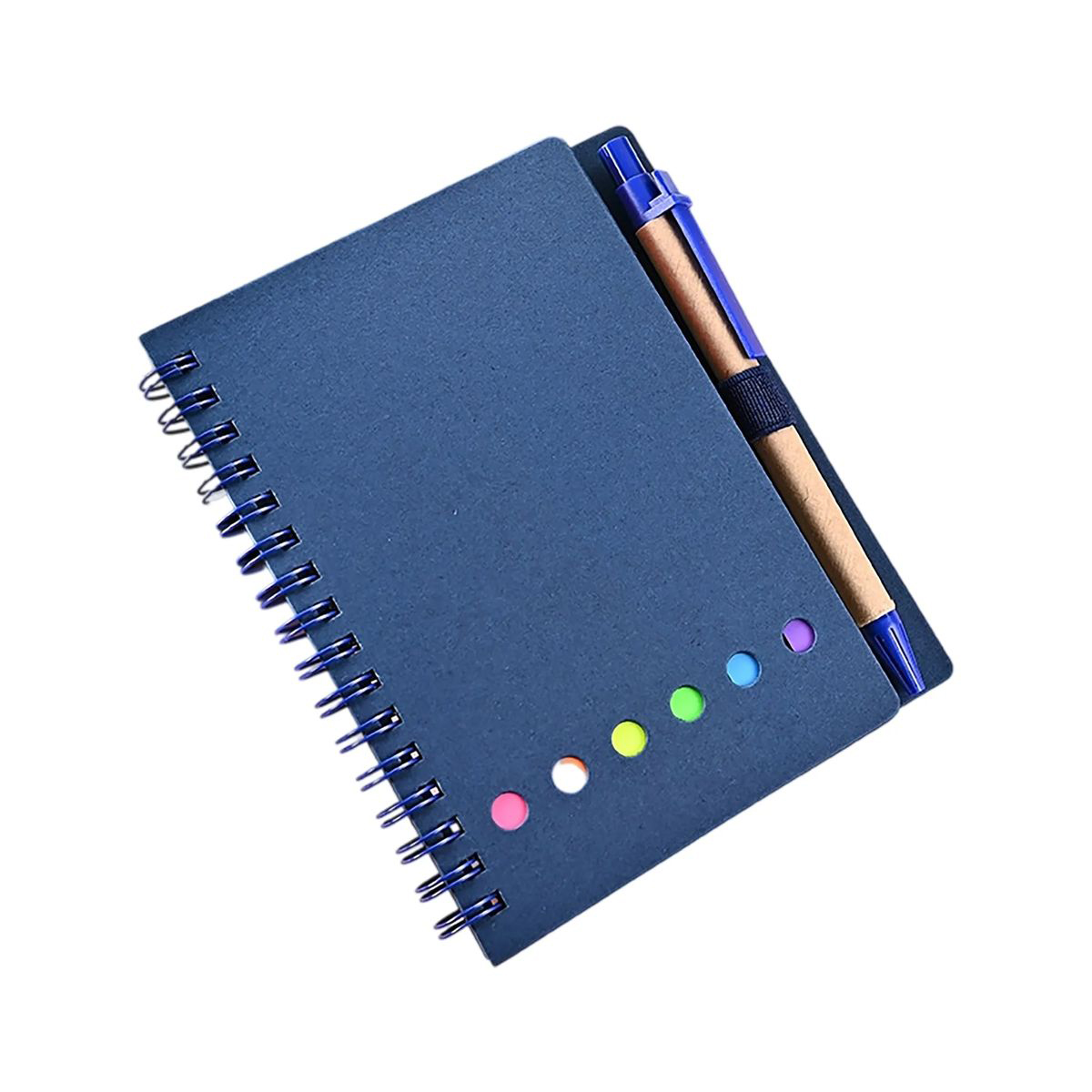 Paper Spiral Notepad with Elastic Pen Loop and Tabs 1