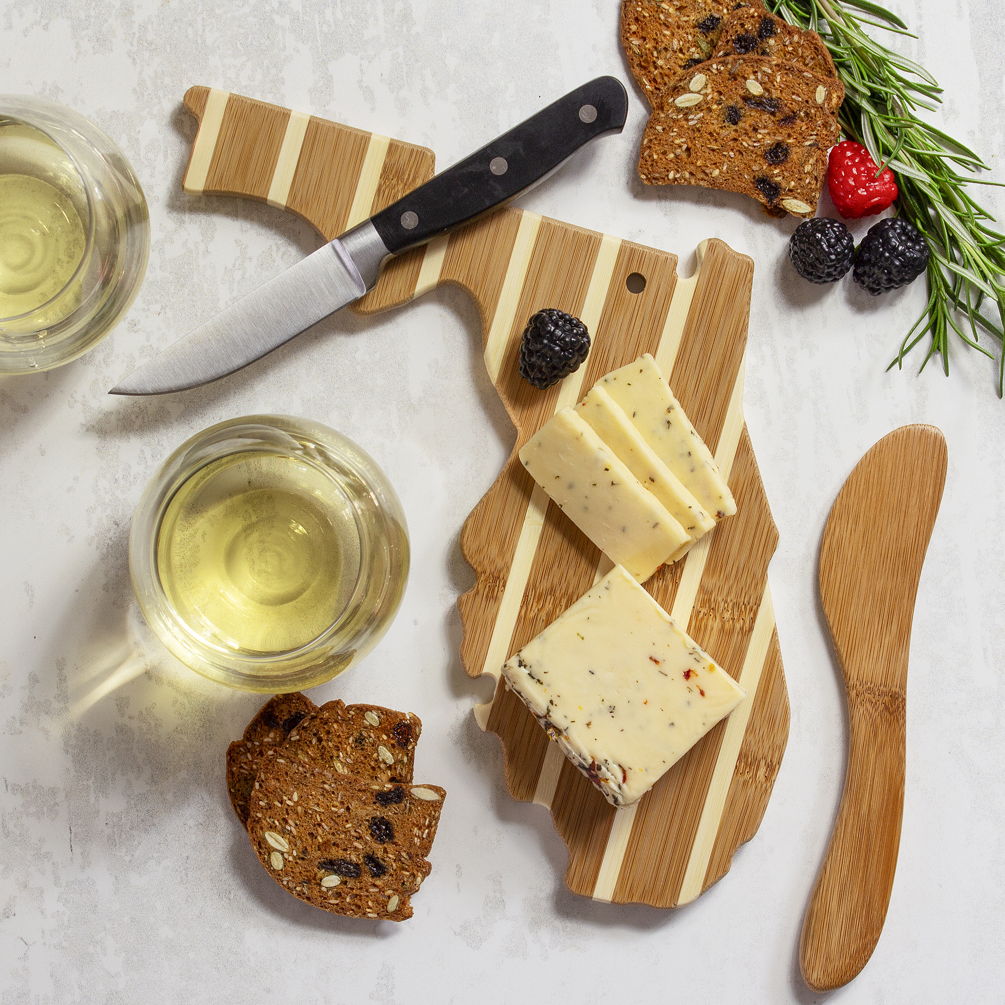 Florida Charcuterie Board with Spreader Knife Gift Set 5