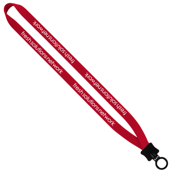 1/2" Smooth Nylon Lanyard with Plastic Clamshell & O-Ring 8