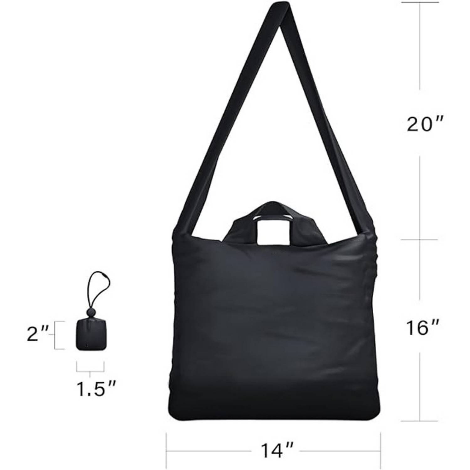 Foldaway Nylon Tote Bag for Shopping Travel 1