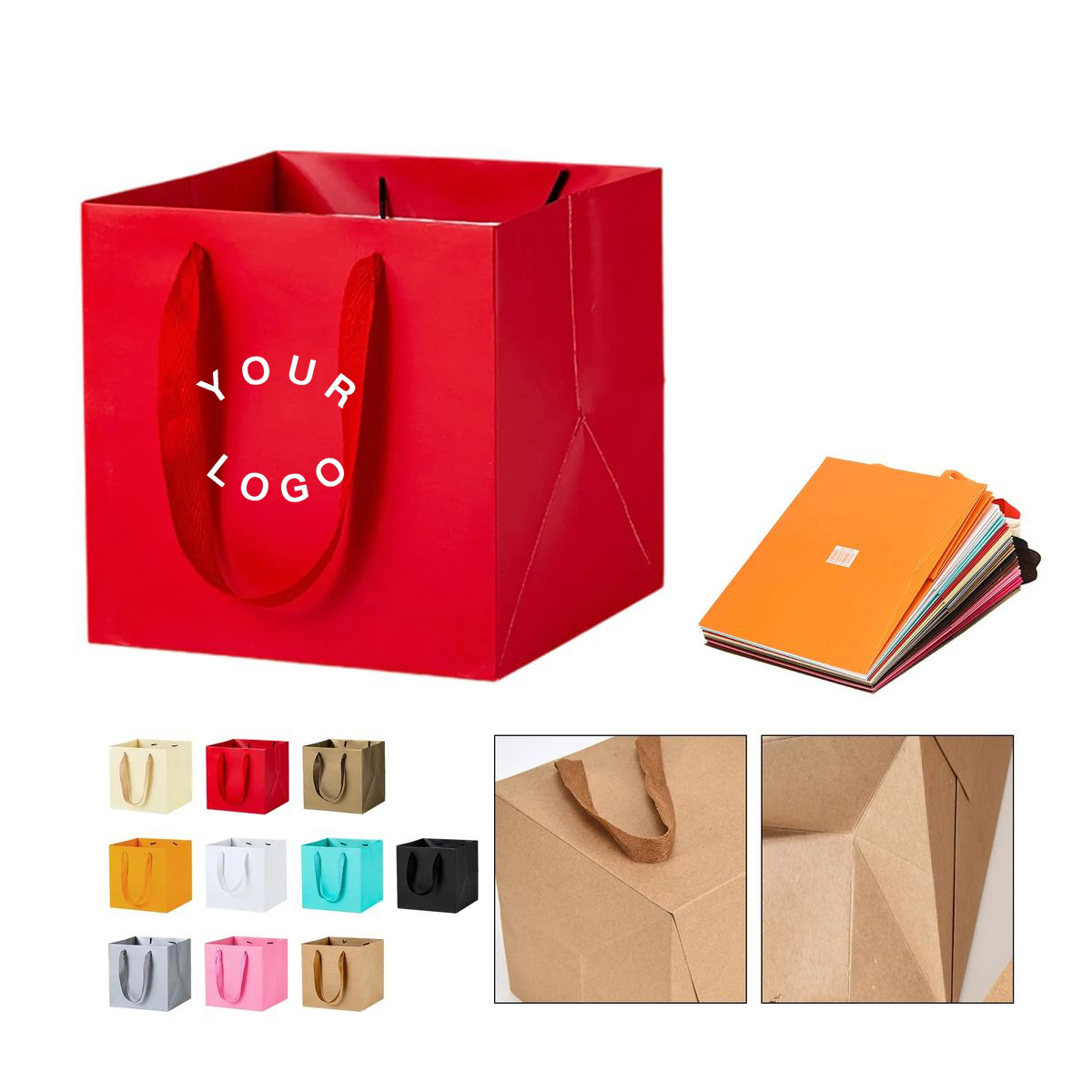 Reusable Kraft Paper Tote with Durable Cardboard Body 3