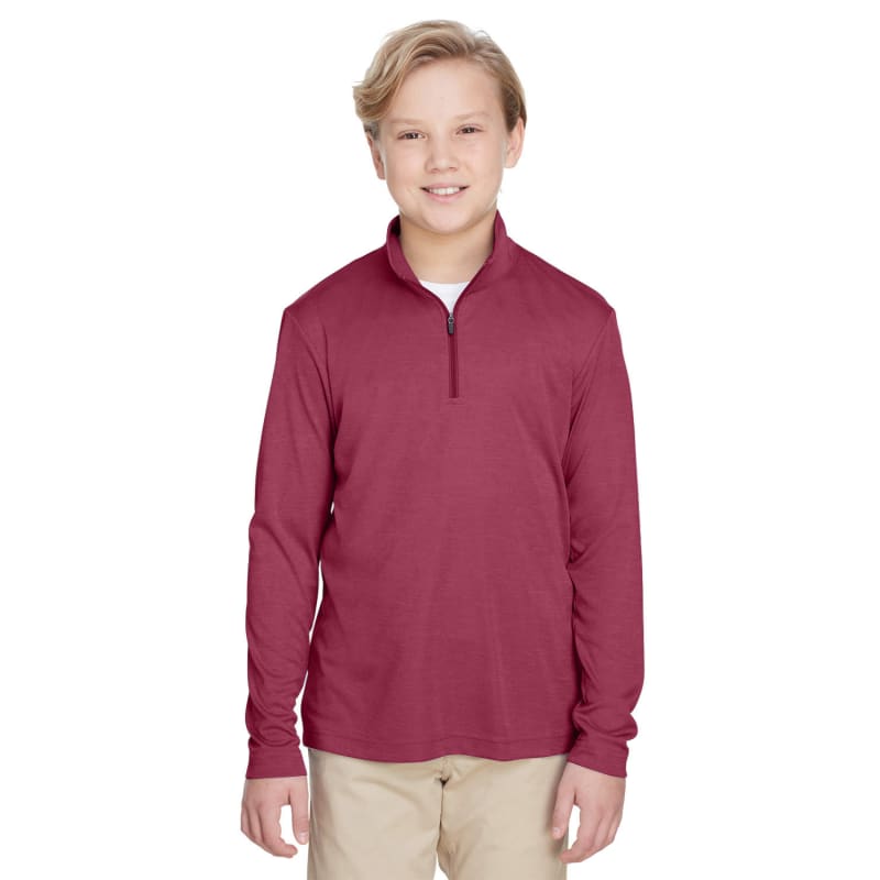 Team 365 Youth Zone Sonic Heather Performance Quarter-Zip 7