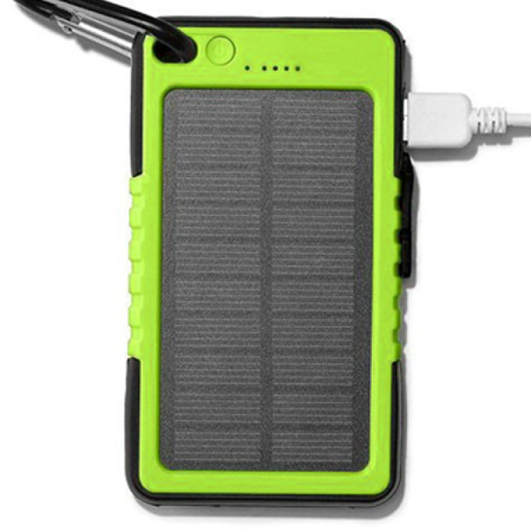 Solar Power Bank 6000mAh W/LED Flashlight 8