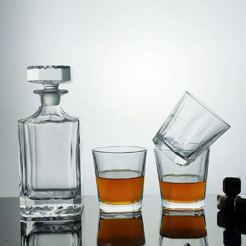Whiskey Wine Glass Bottle Set 2