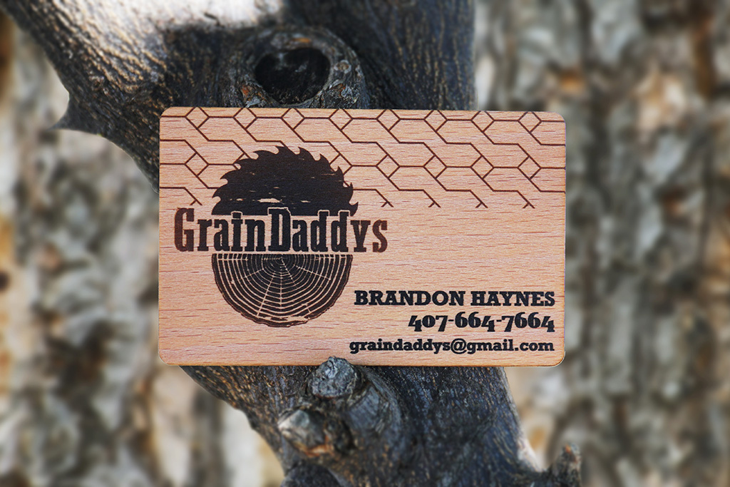 Beech Wood Business Cards 4
