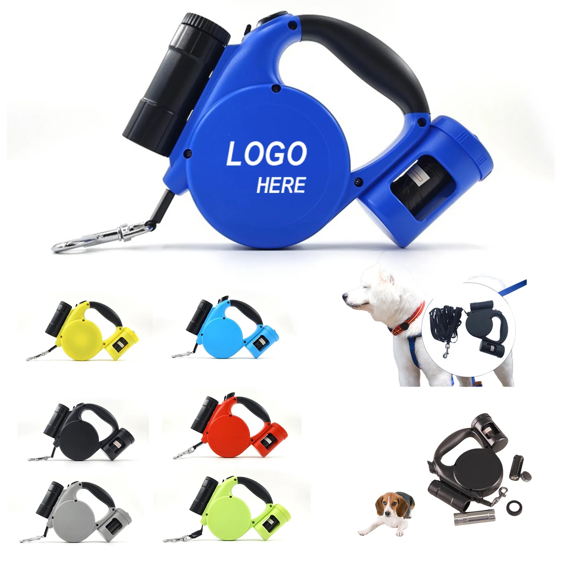Retractable Dog Leash with Flashlight 10