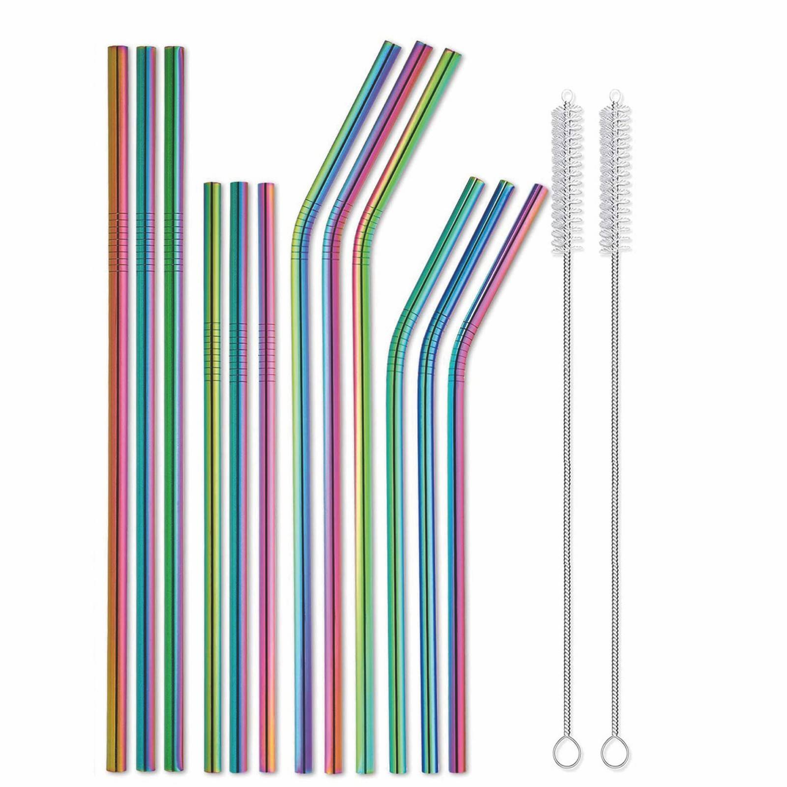Stainless steel reusable straw set 2