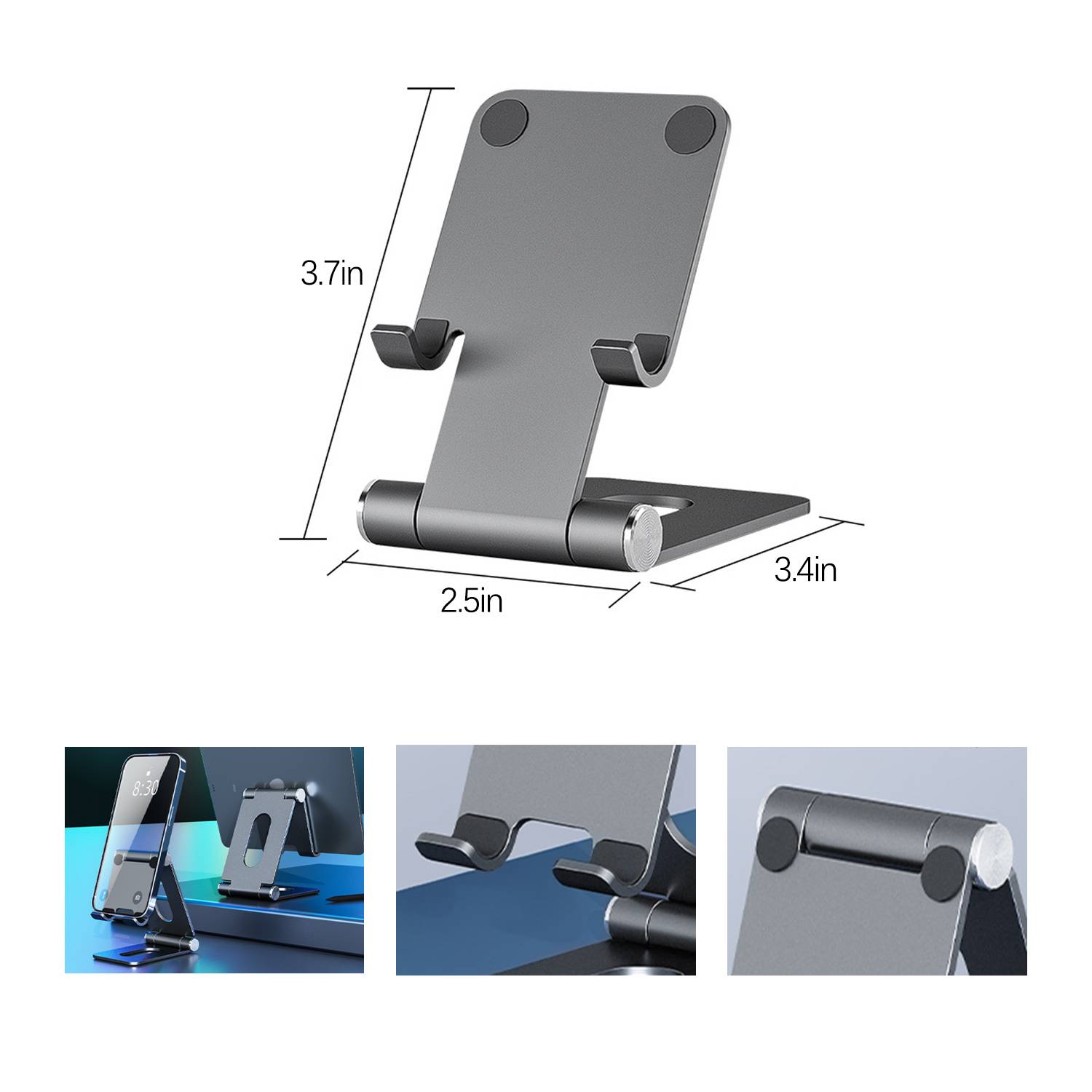Aluminum Alloy Foldable Mobile Phone Stand Holder 2