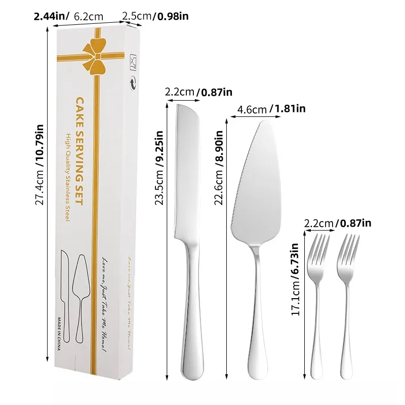 Wholesale Personalized Cake Knife and Server Set 5