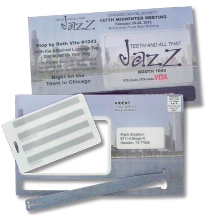 Mail Card with Built in Luggage Tag and Strap 2