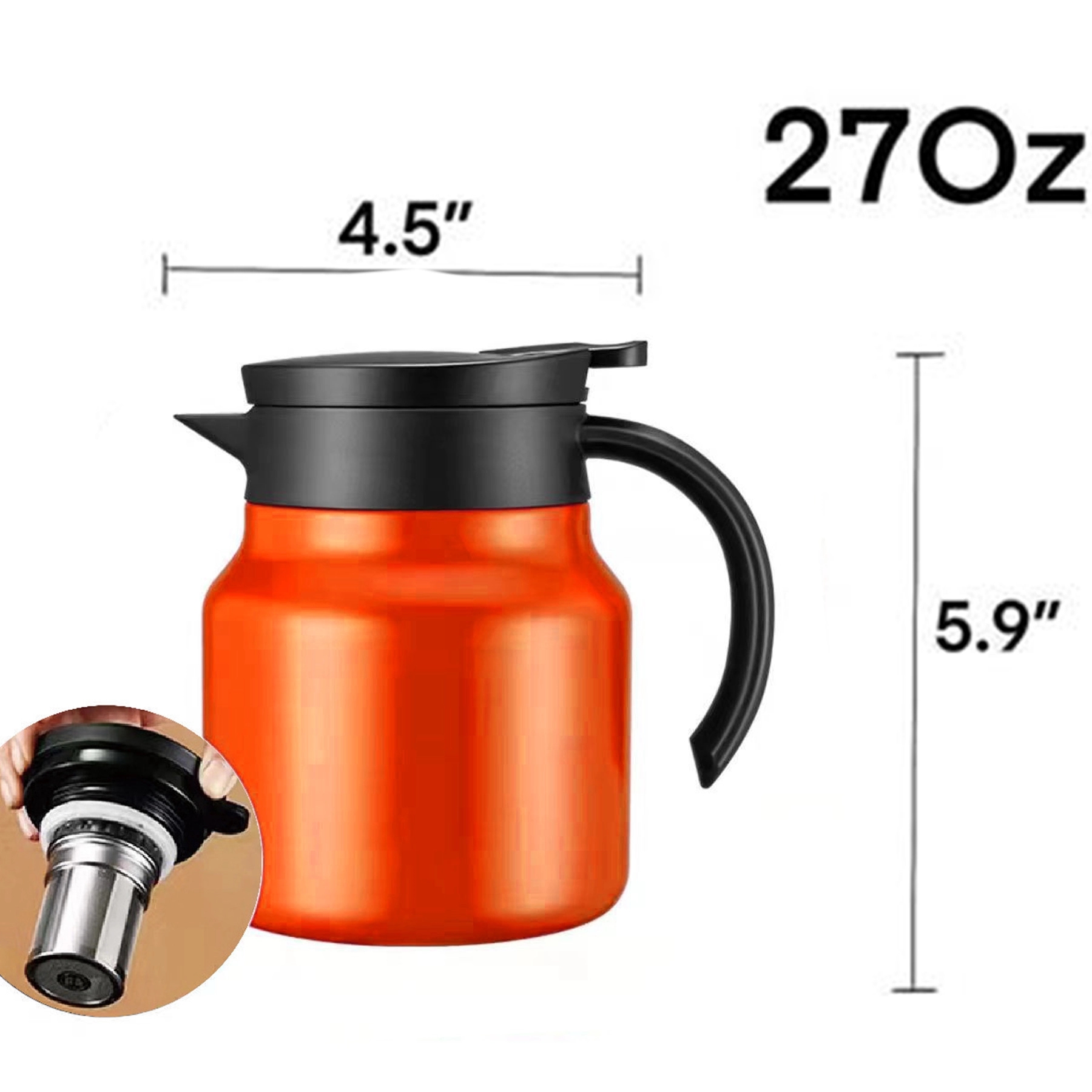 27 oz Thermal Coffee Tea Pot 3