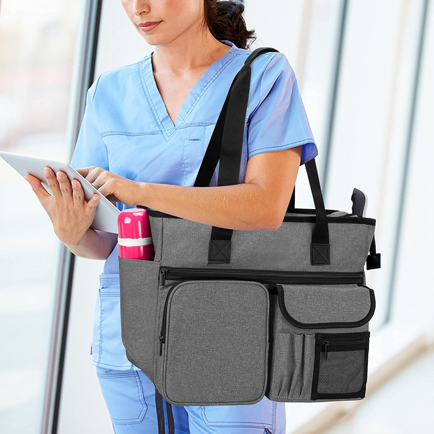Tote Work Bag With Multiple Pocket 4