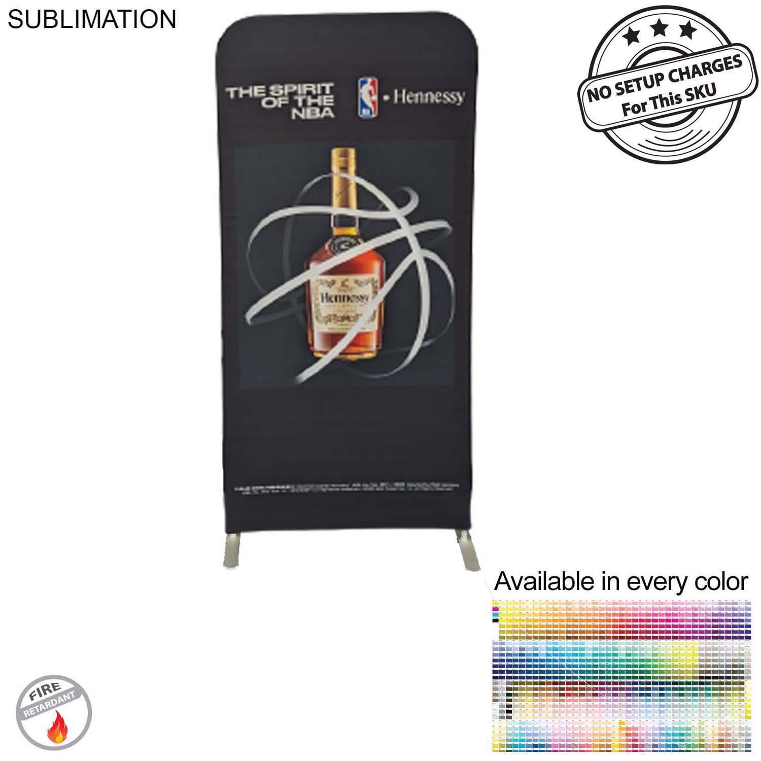 3'W x 78"H EuroFit Tension Fabric Banner Display Kit, Graphics Double Sided, NO SETUP CHARGE 14