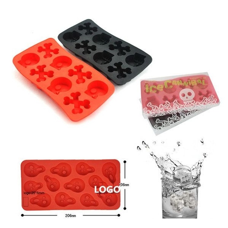 Halloween Mold Ice Tray - Skull Crossbones Pirate/ Ice Cannibal/ Monster 1