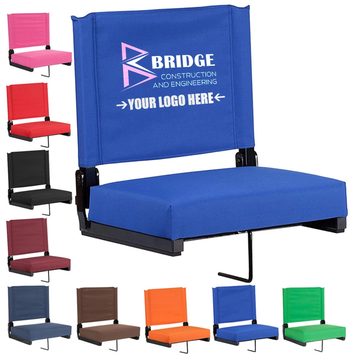 Portable Folding Stadium Seat with Back Support 2