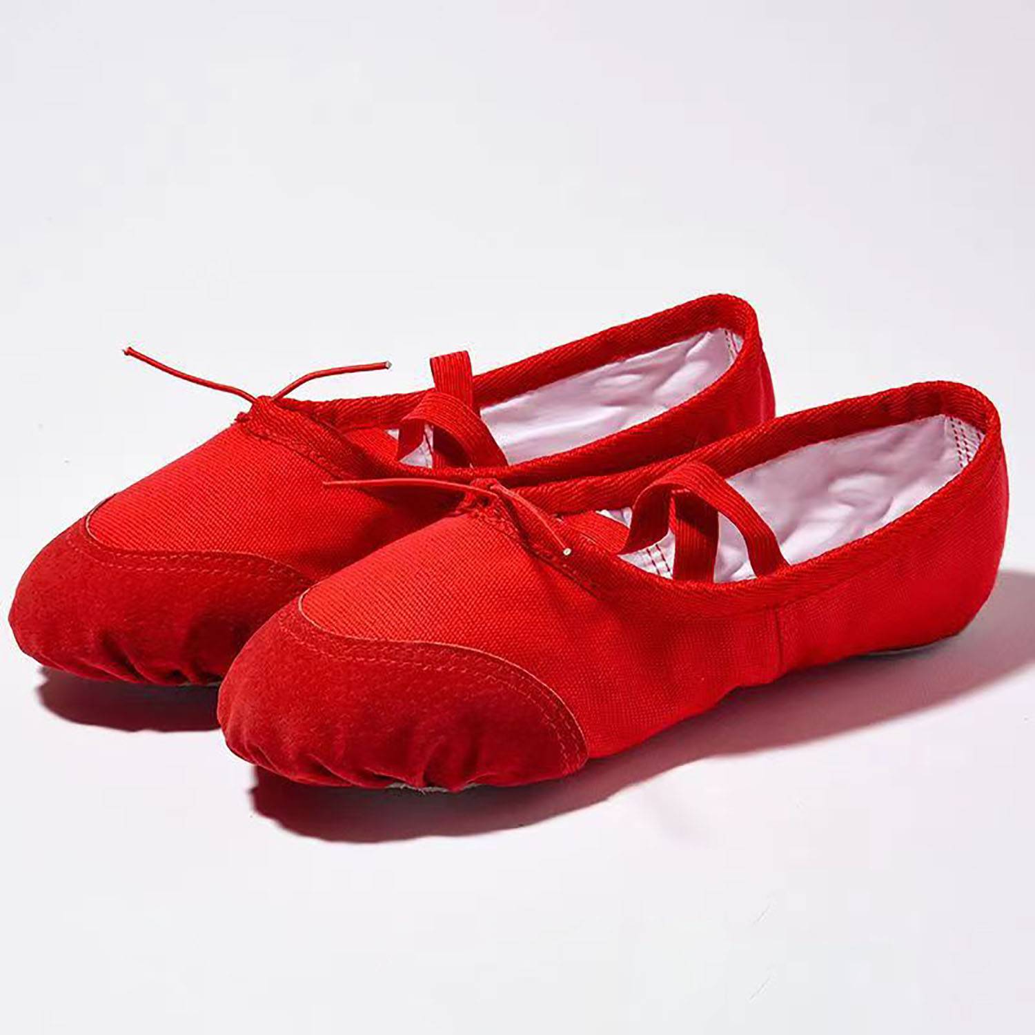 Canvas Ballet Shoes W/ Leather Toe 3
