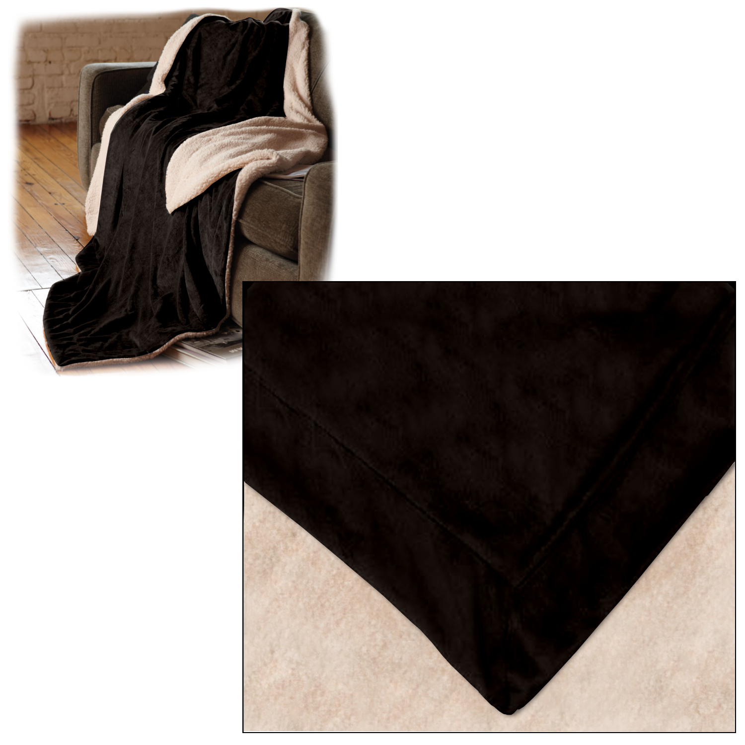 Oversized Micro Mink Sherpa Blanket 4