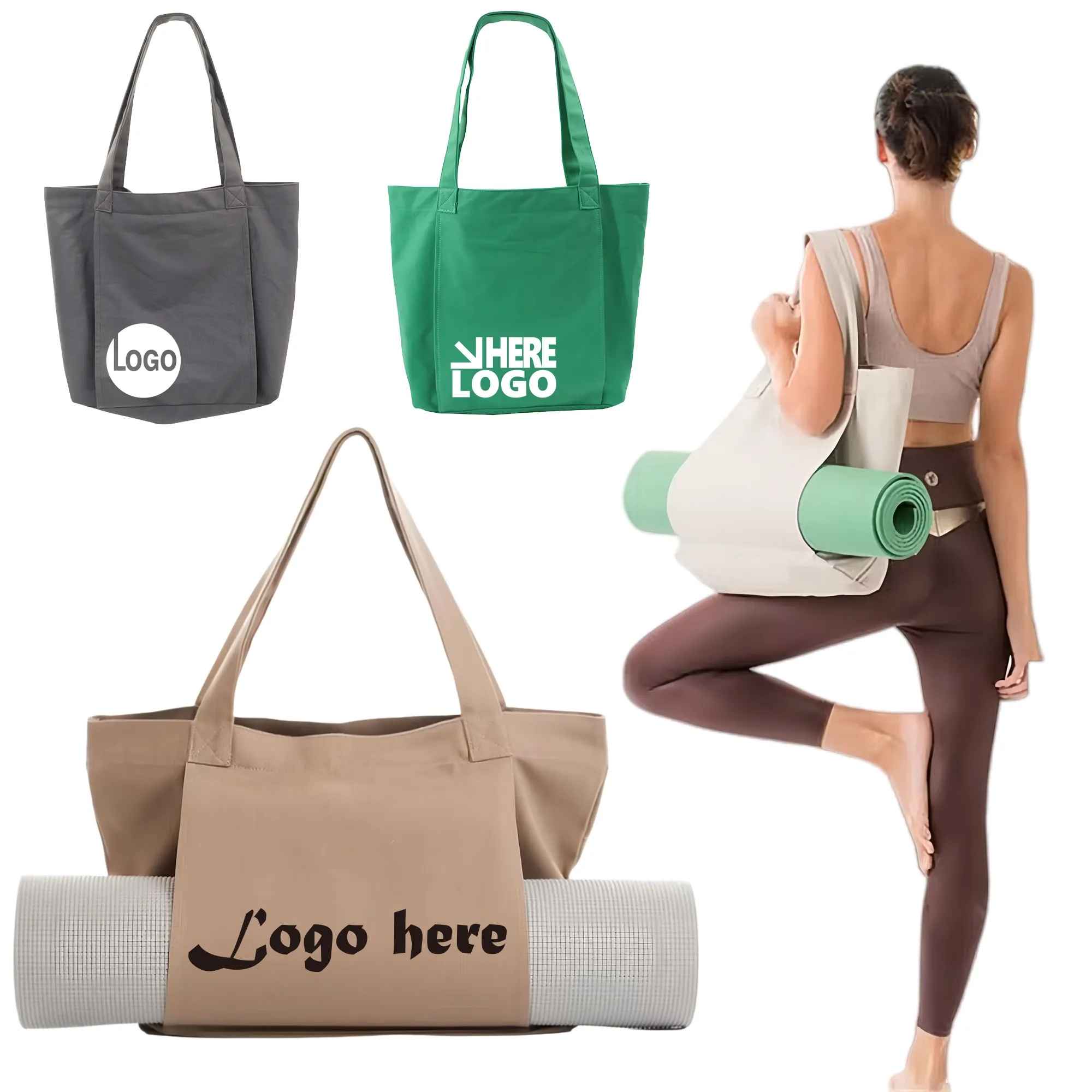 Popular Canvas Yoga Pilates Mat Tote Bag