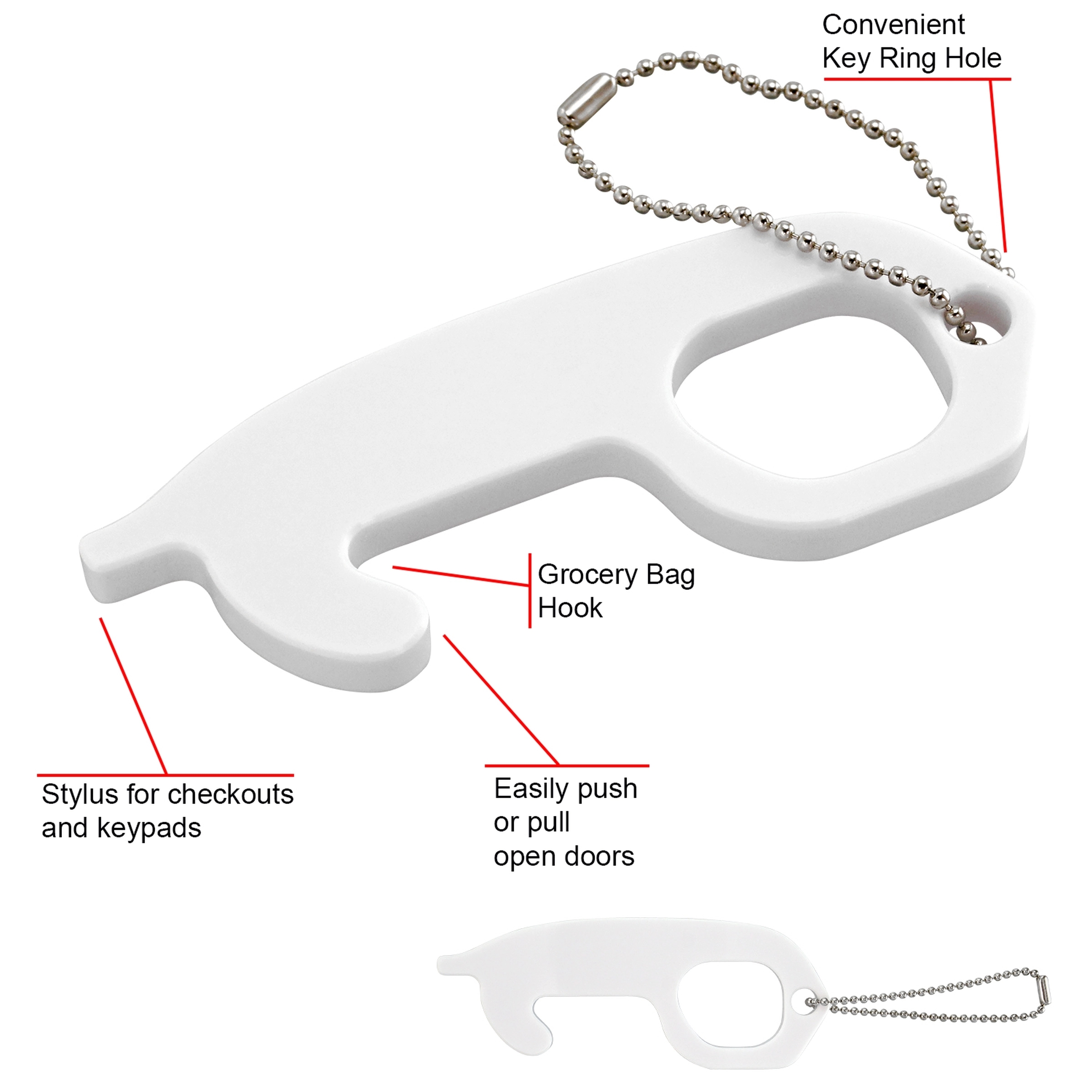 Acrylic No Touch Tool with Keychain 6