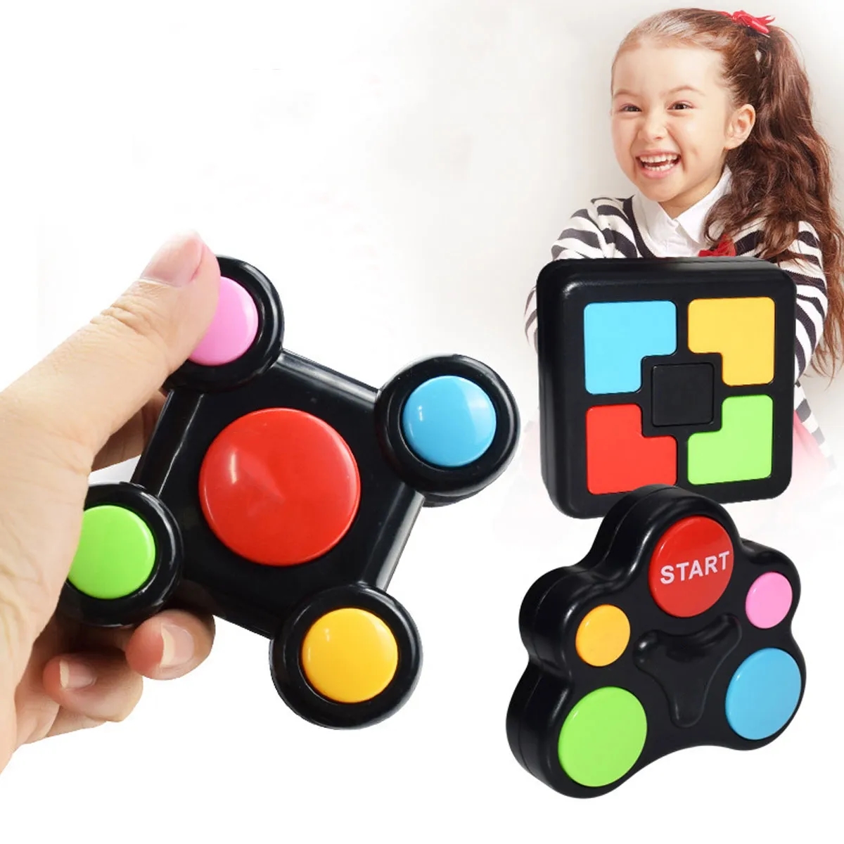 Kids Handheld Light-Up Sound Electric Memory Training Toy 5