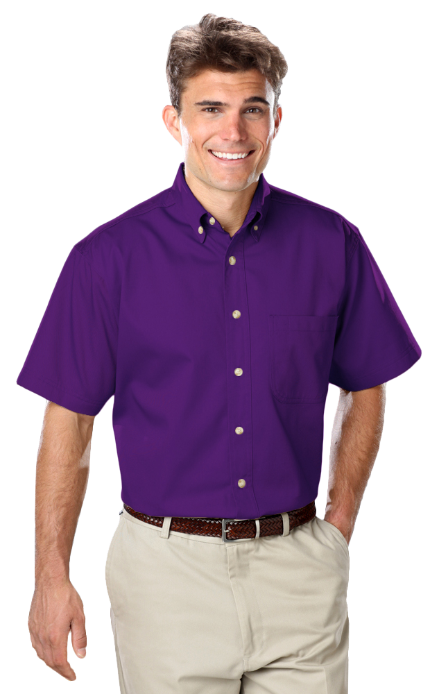 Men's S/S 100% Cotton Twill Shirt 4