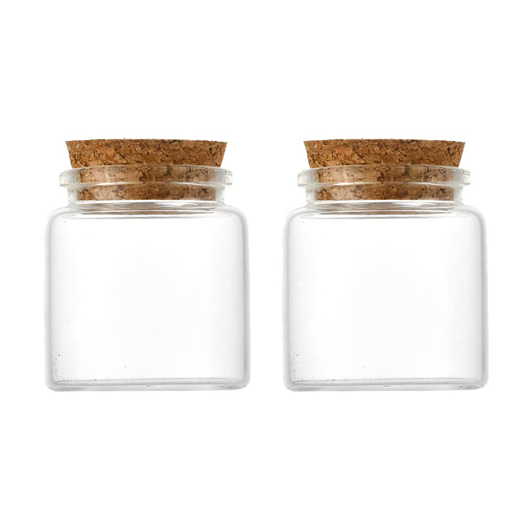 0.67oz Glass With Cork Stopper Empty Spice Bottles 3