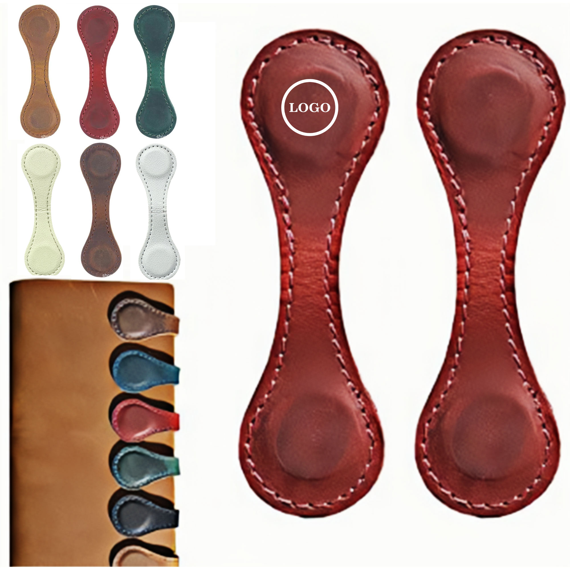 Elegant Magnetic Faux Leather Bookmark 1