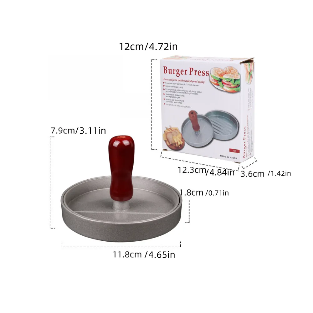 Stainless Steel Burger Patty Press 9