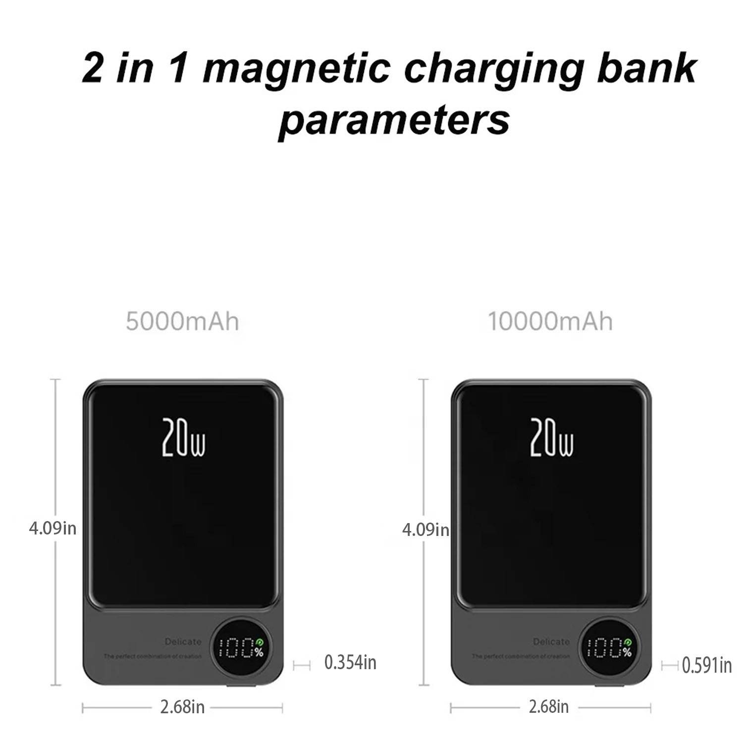 10000mAh Fast Magnetic Wireless Power Bank 2