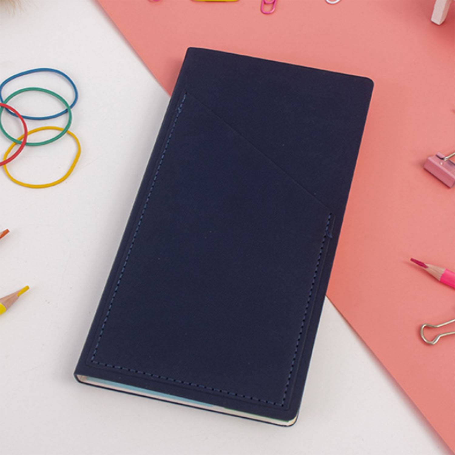 7" x 4" PU Leather Portable Business Office Sticky Notebook 6