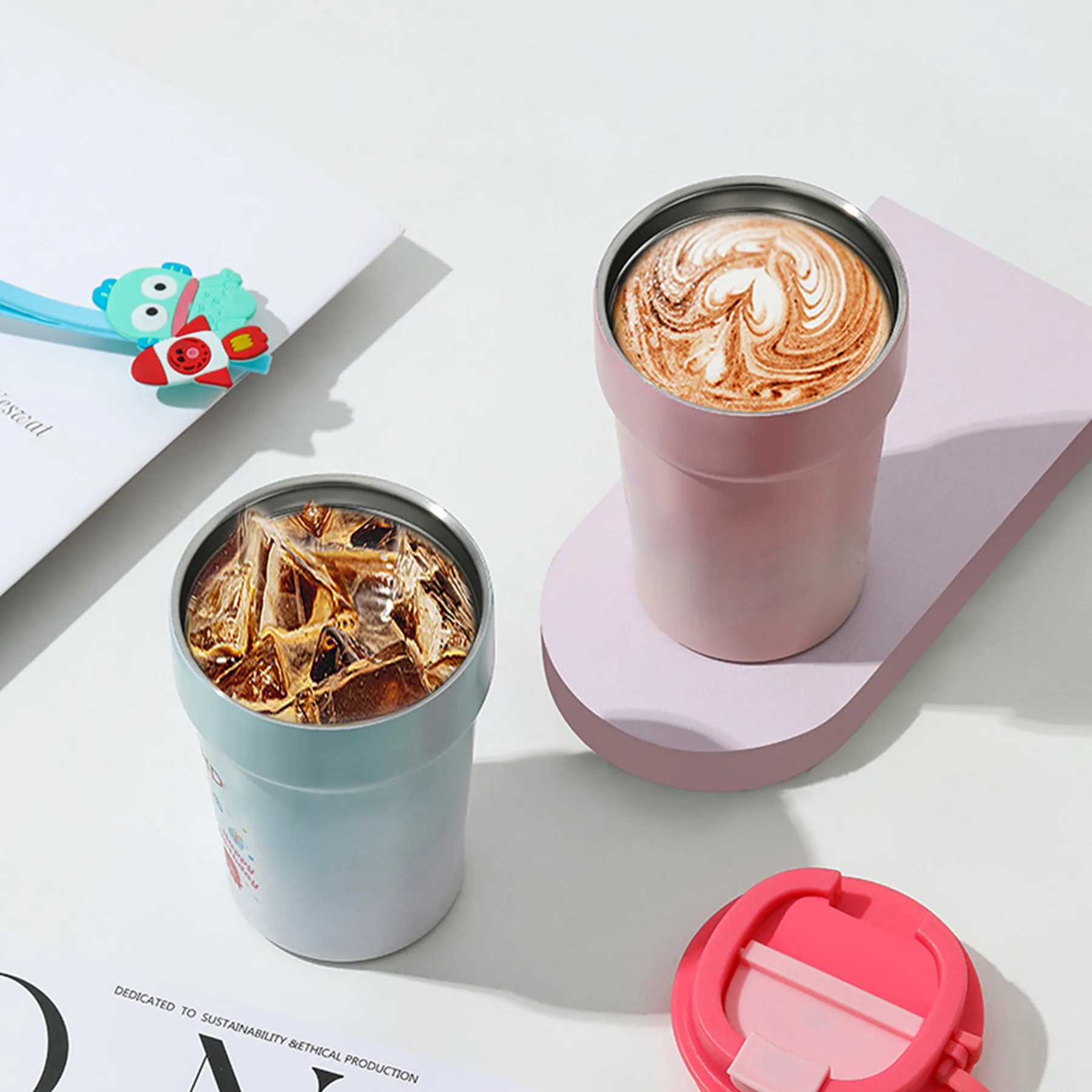 13 Oz. Stainless Steel Insulation Cartoon Coffee Cup 7