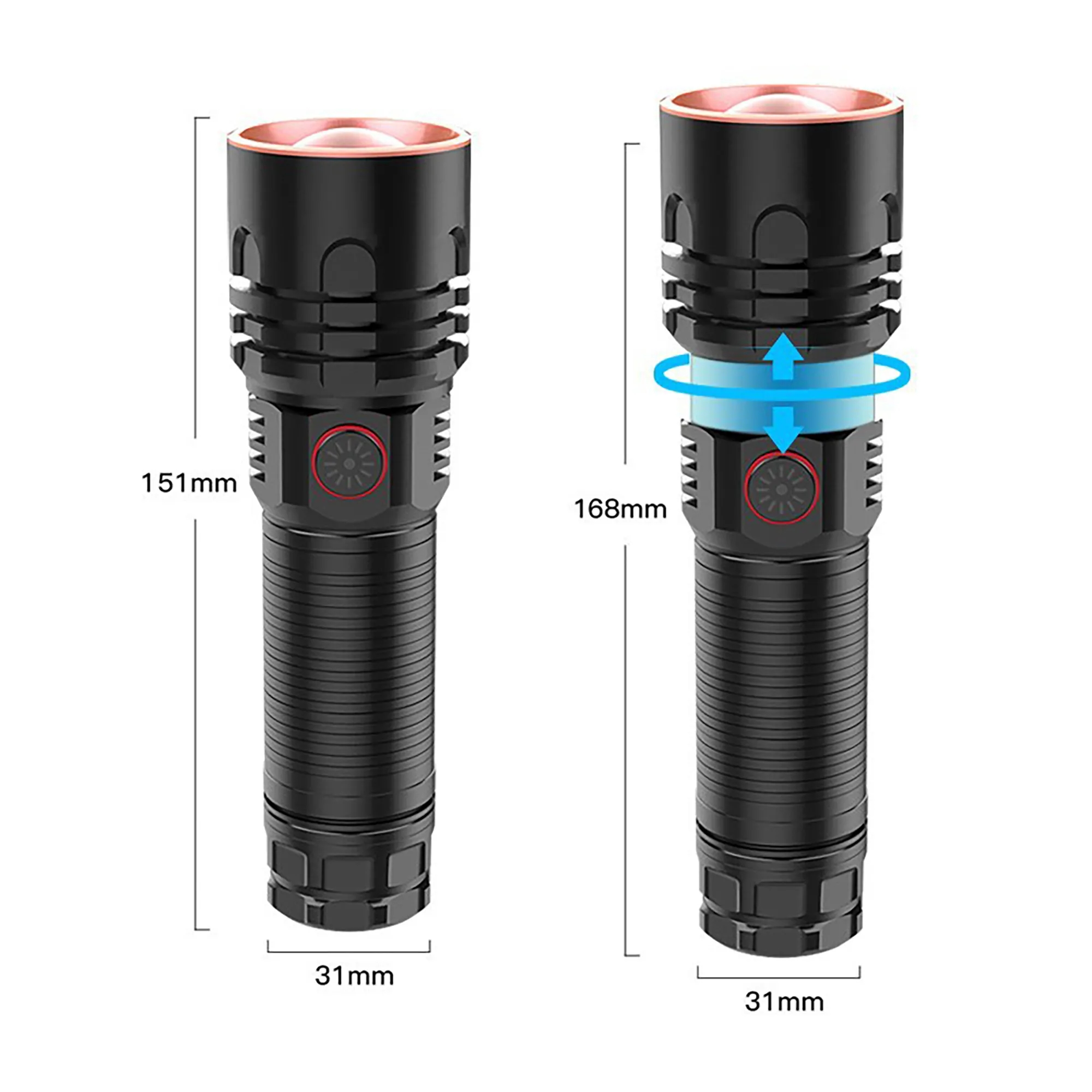 USB Rechargeable Led Flashlights 2