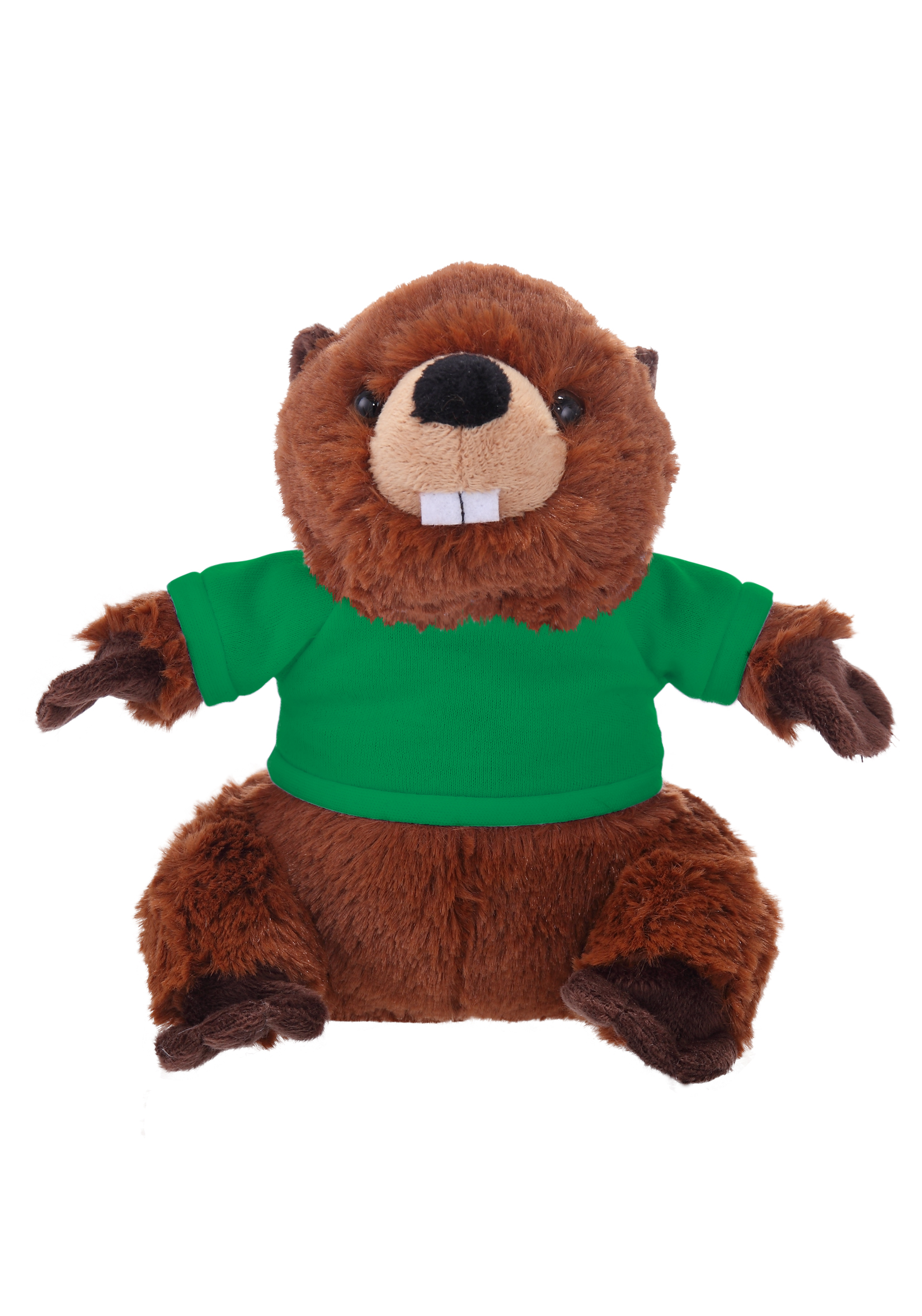 Soft Plush Sitting Beaver wearing a T-Shirt 15