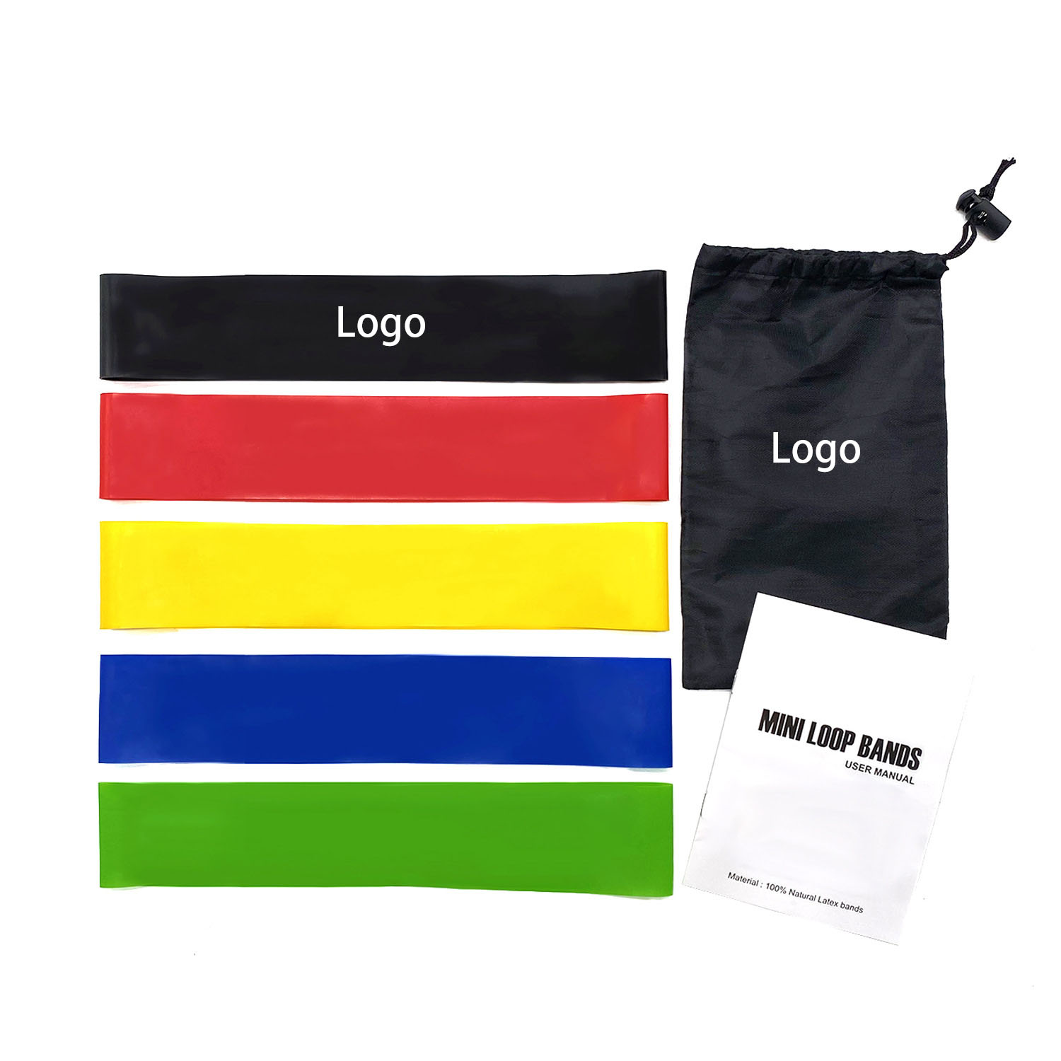 5 Pieces Stretch Resistance Bands Kit 3