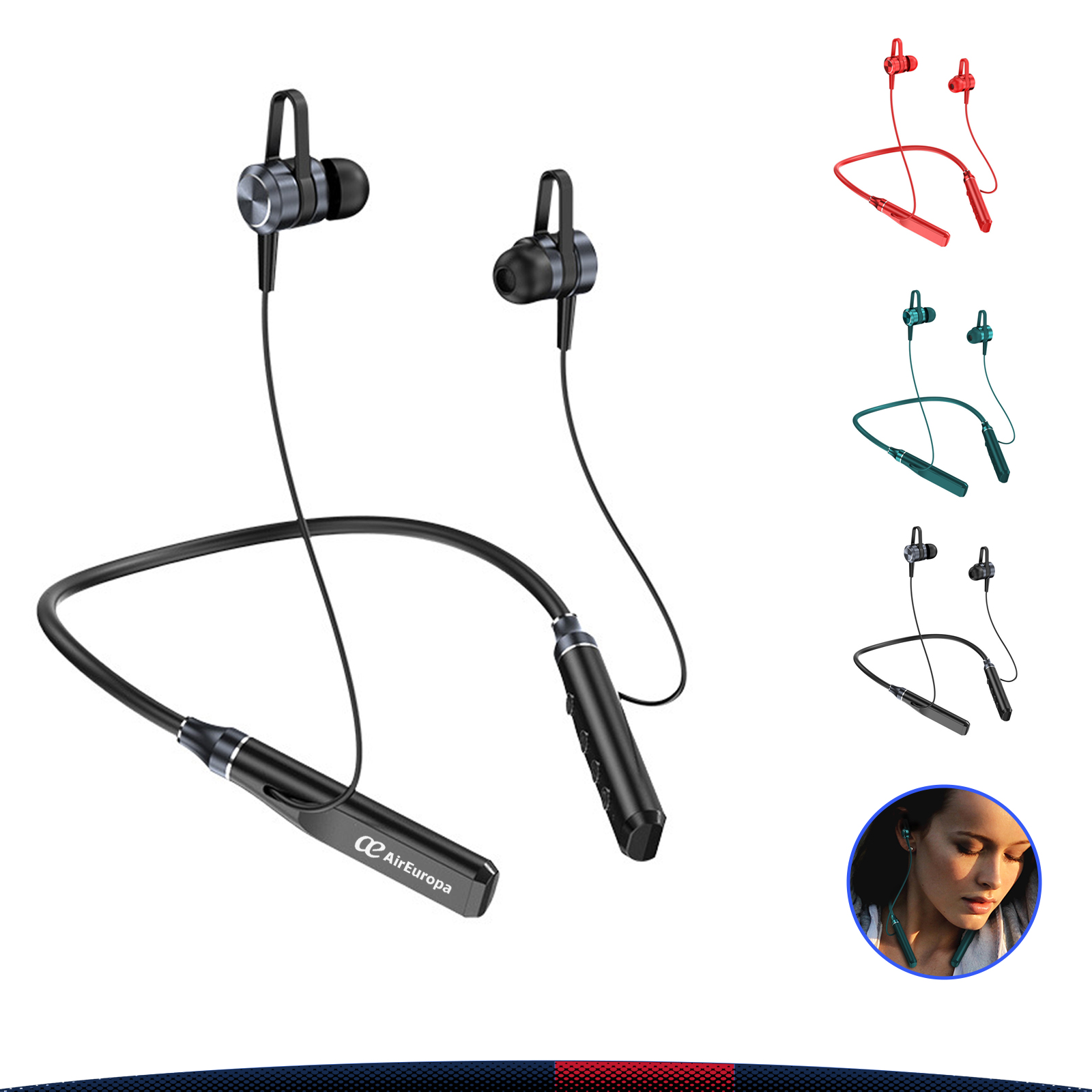 Olive Neckband Headphones 2