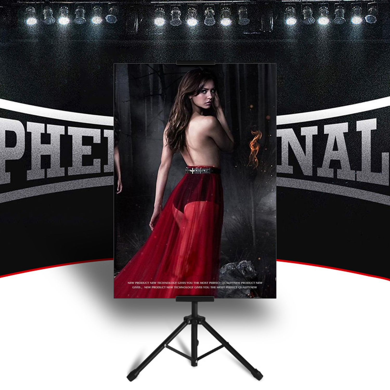 Stand Vertical Floor Poster Rack 4