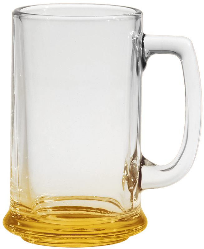 15 oz. Glass Tankard - Deep Etched 18