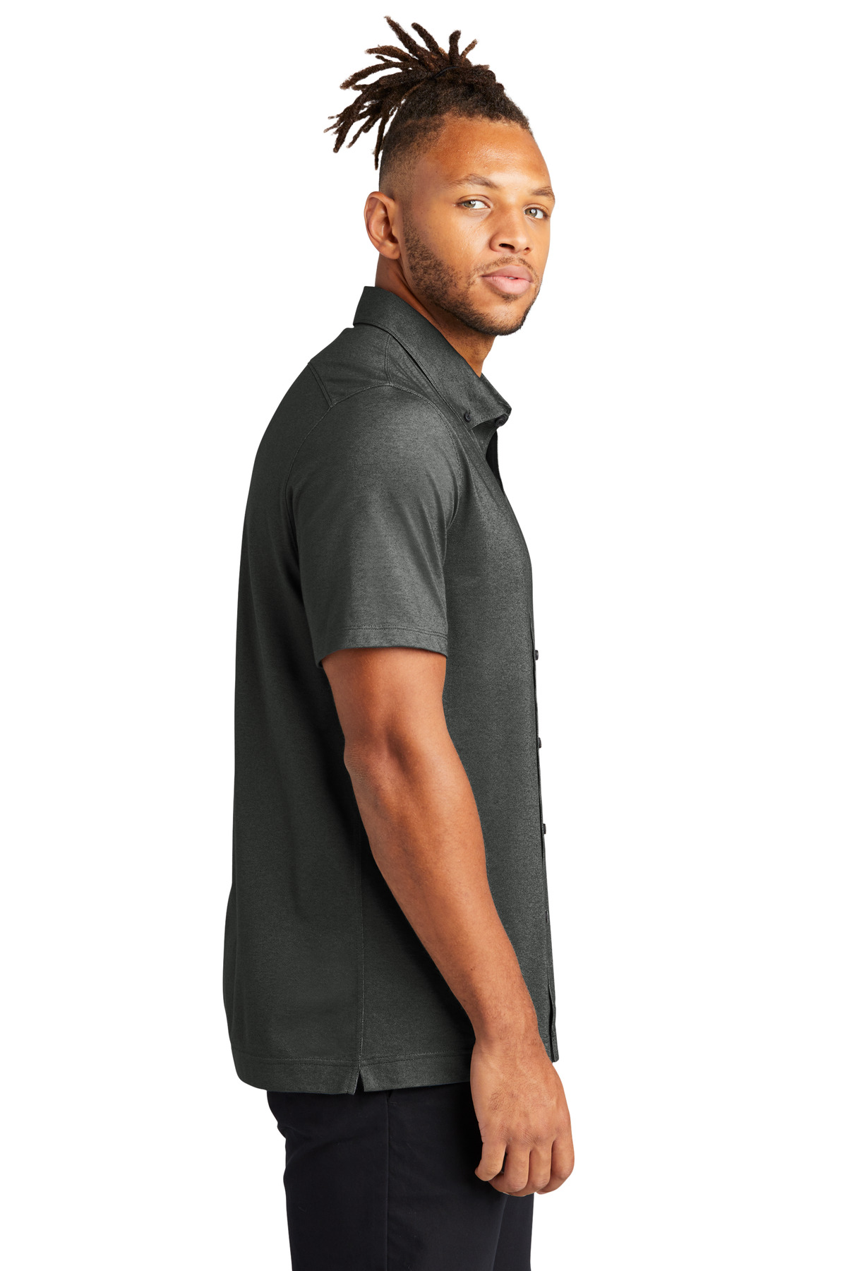 Mercer+Mettle Stretch Pique Full-Button Polo MM1006 70