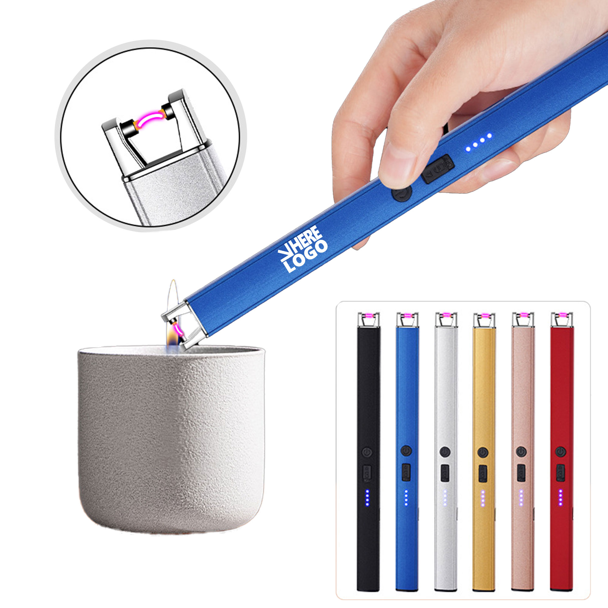MOQ 20 Electric Candle USB Rechargeable Lighter 2