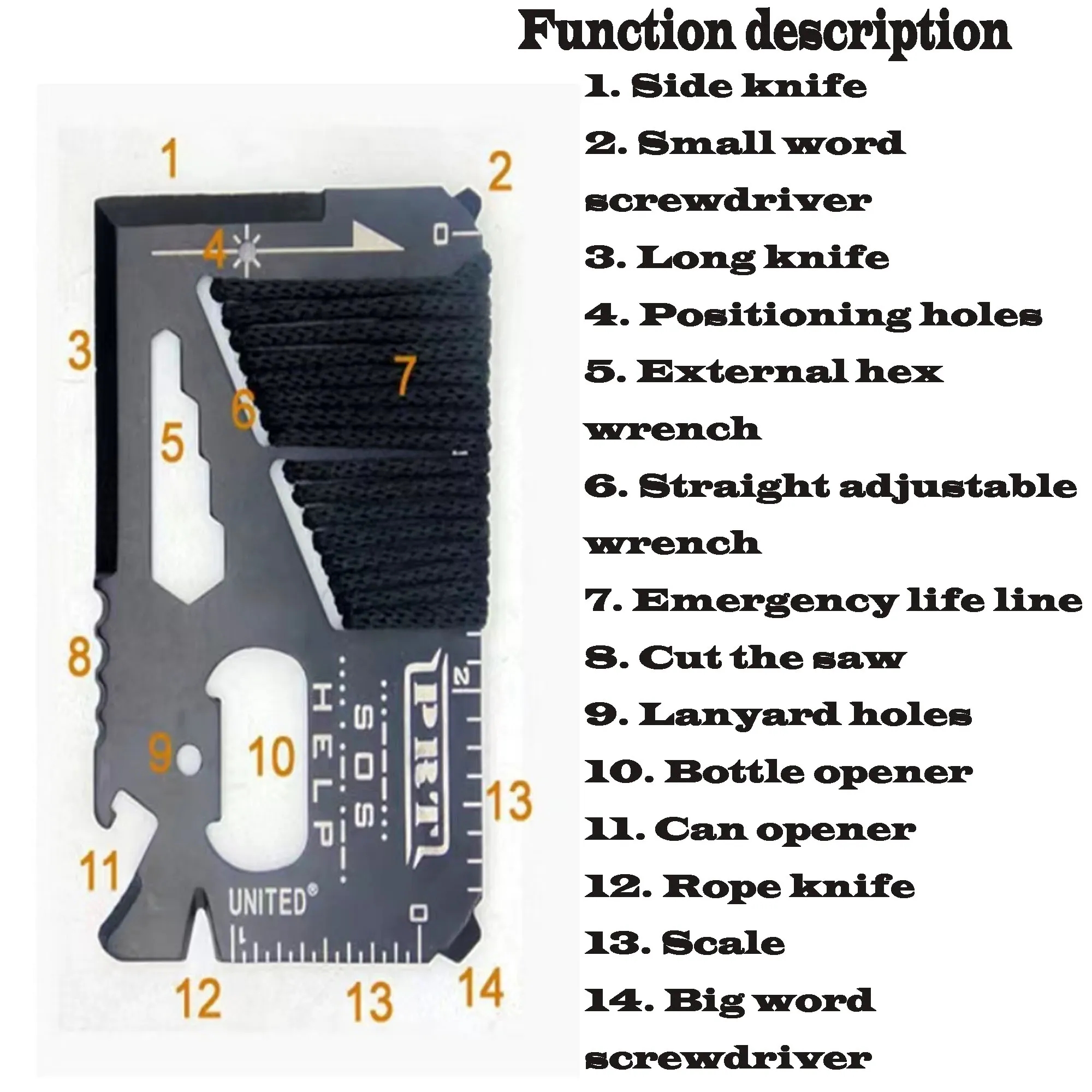 Wild Survival 15-Piece Outdoor Multi-Functional Tool Set 2