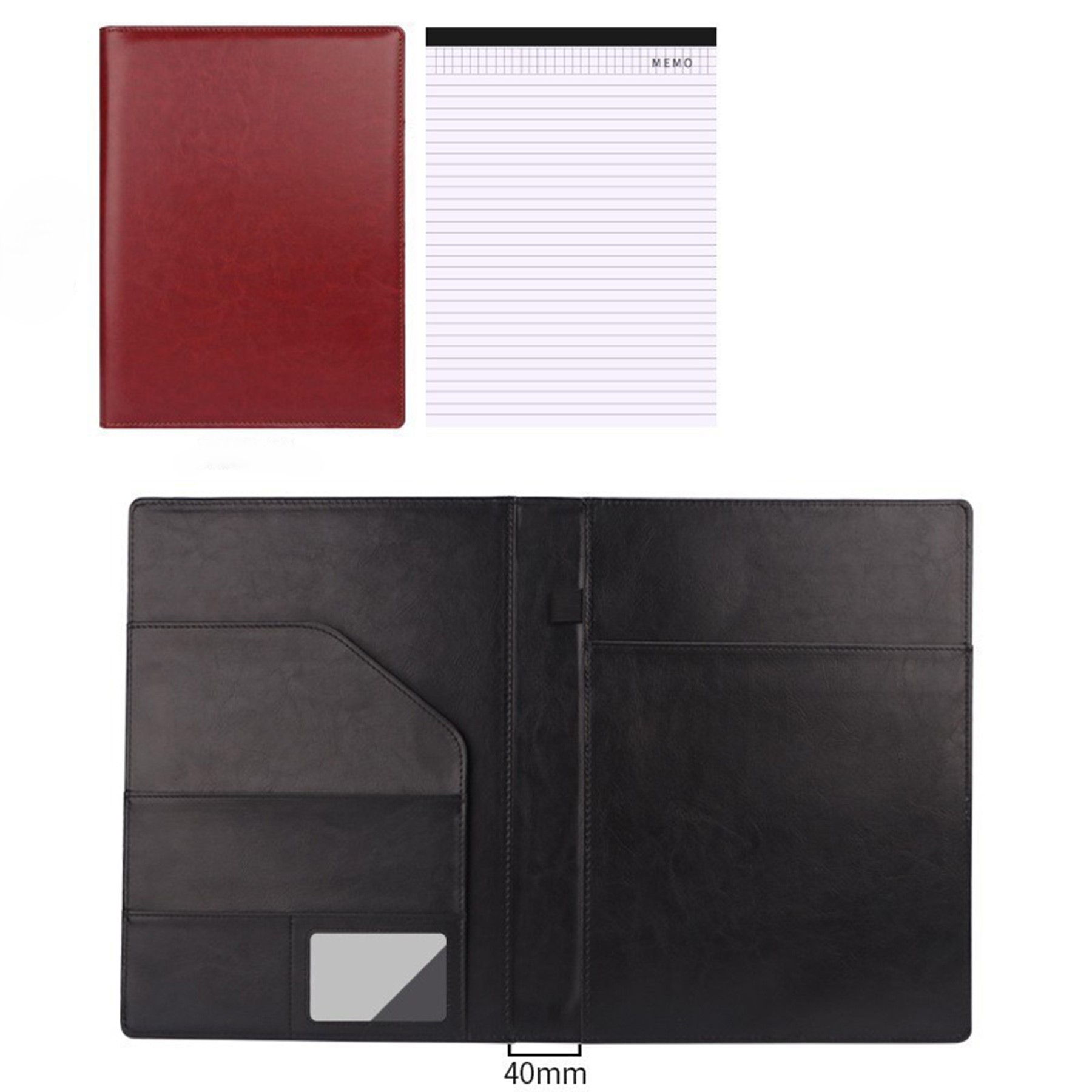 Leather Portfolio Organizer with Notepad 2
