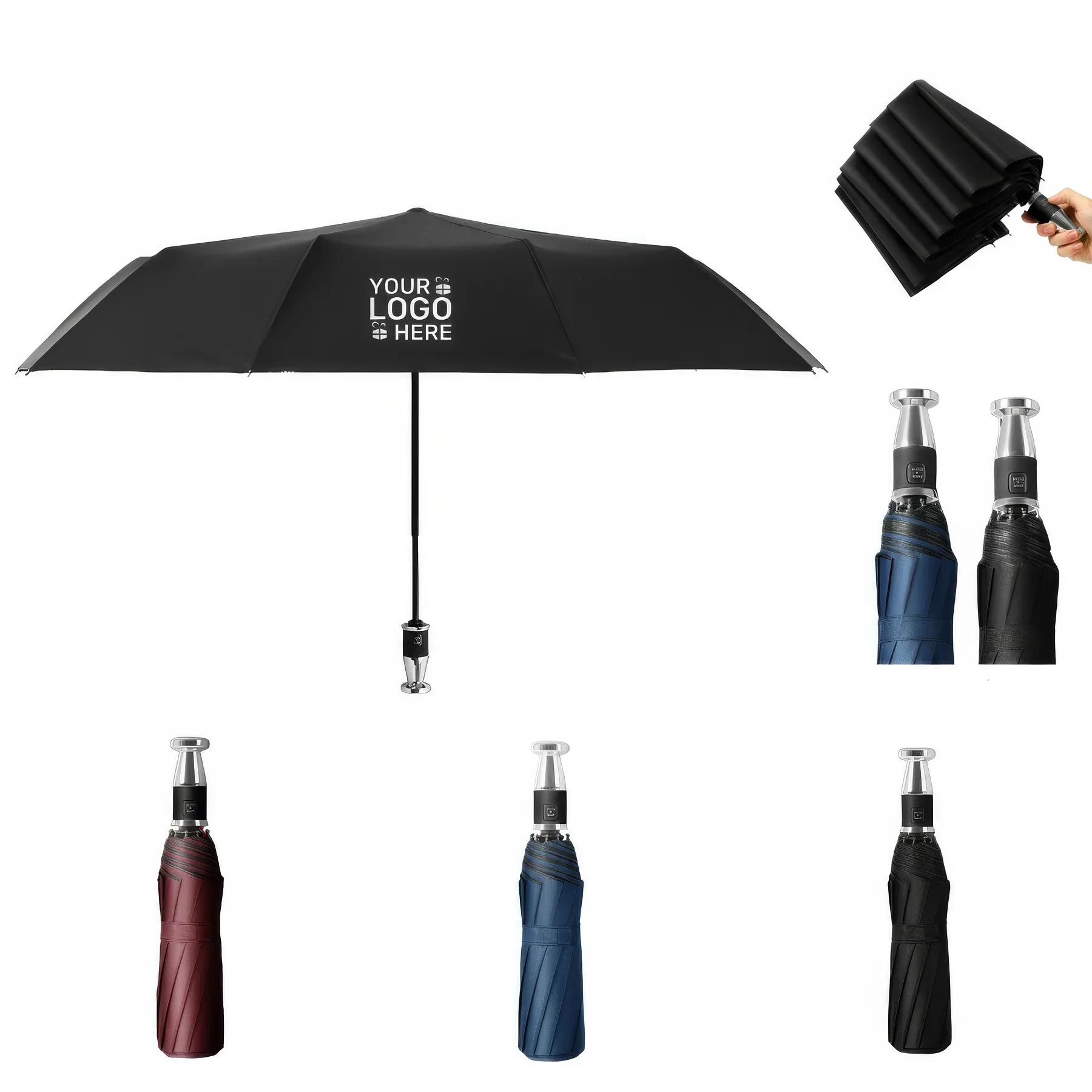 Ten Bone Automatic Three Fold Rain And Sunshine Umbrella 2