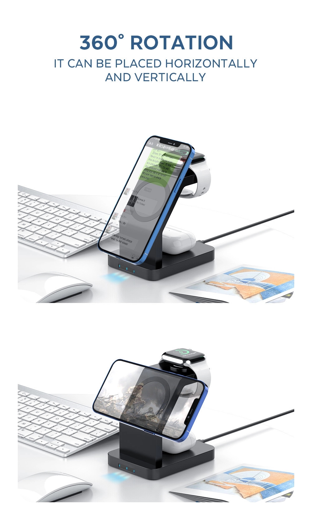 3 in 1 Wireless Charging Station for Multiple Devices 22